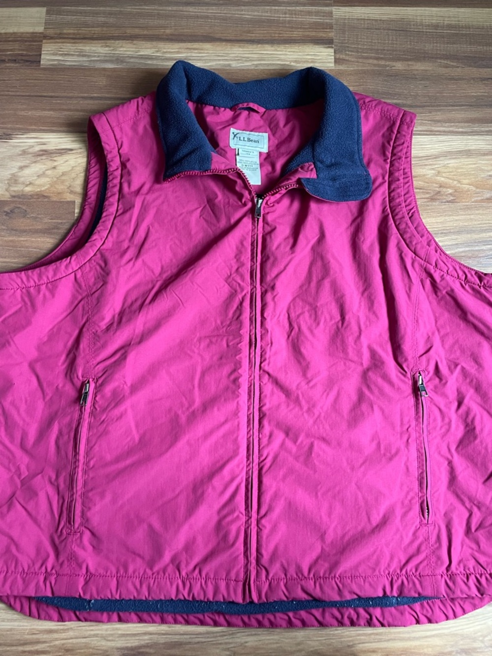 L.L. Bean Women’s 3X Pink Fleece-Lined Zip Vest Outdoor Casual Plus Size - Picture 3 of 4